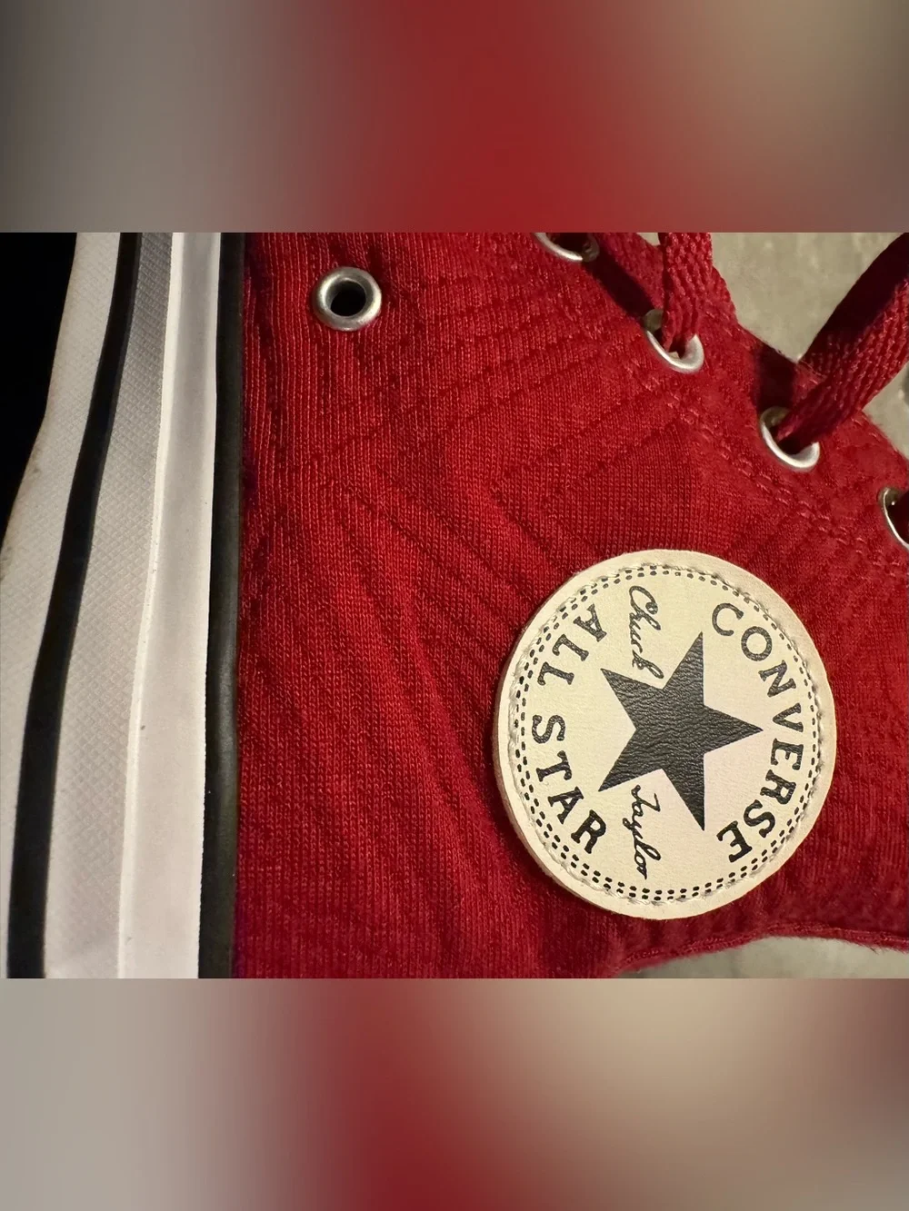 Converse Women’s Chuck Taylor All Star High Top Sneakers - Red - Picture 6 of 7